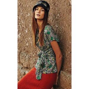 ANTHROPOLOGIE “Odille” Geometric Print Top